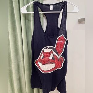 cleveland indians VS PINK chief wahoo indians top